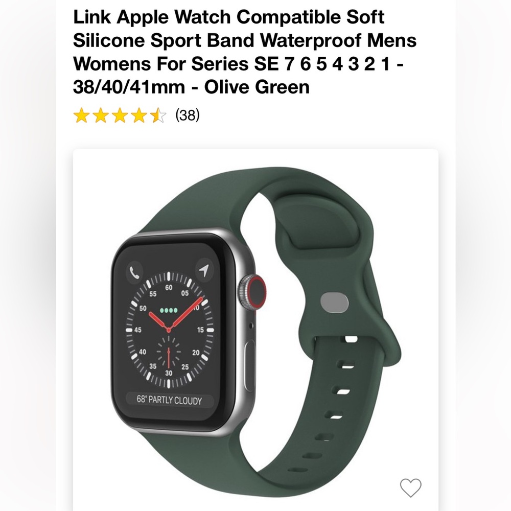 NEW - Smartwatch Band in Olive Green *NW/OT*